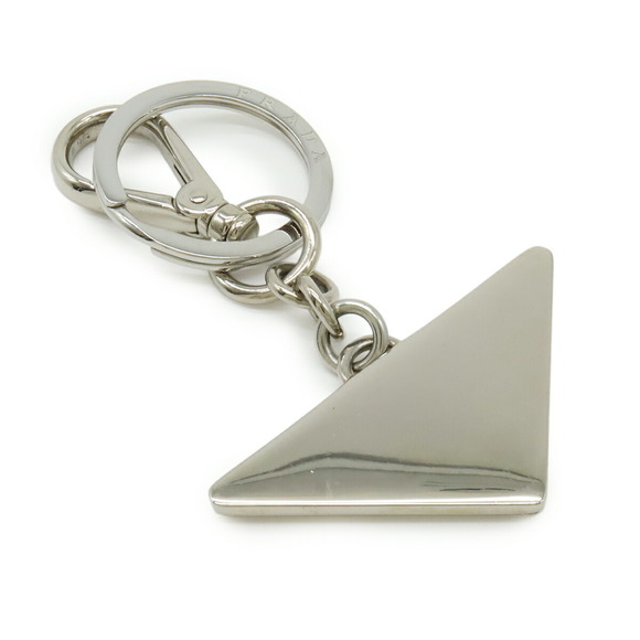 PRADA Prada Triangle Keychain/Bag Charm, Metal, Yellow, 2PS057 - Picture 3 of 6